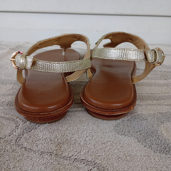MICHAEL Michael Kors Plate Sandal Gold Metallic Snake Women’s Size 10M - Picture 8 of 13